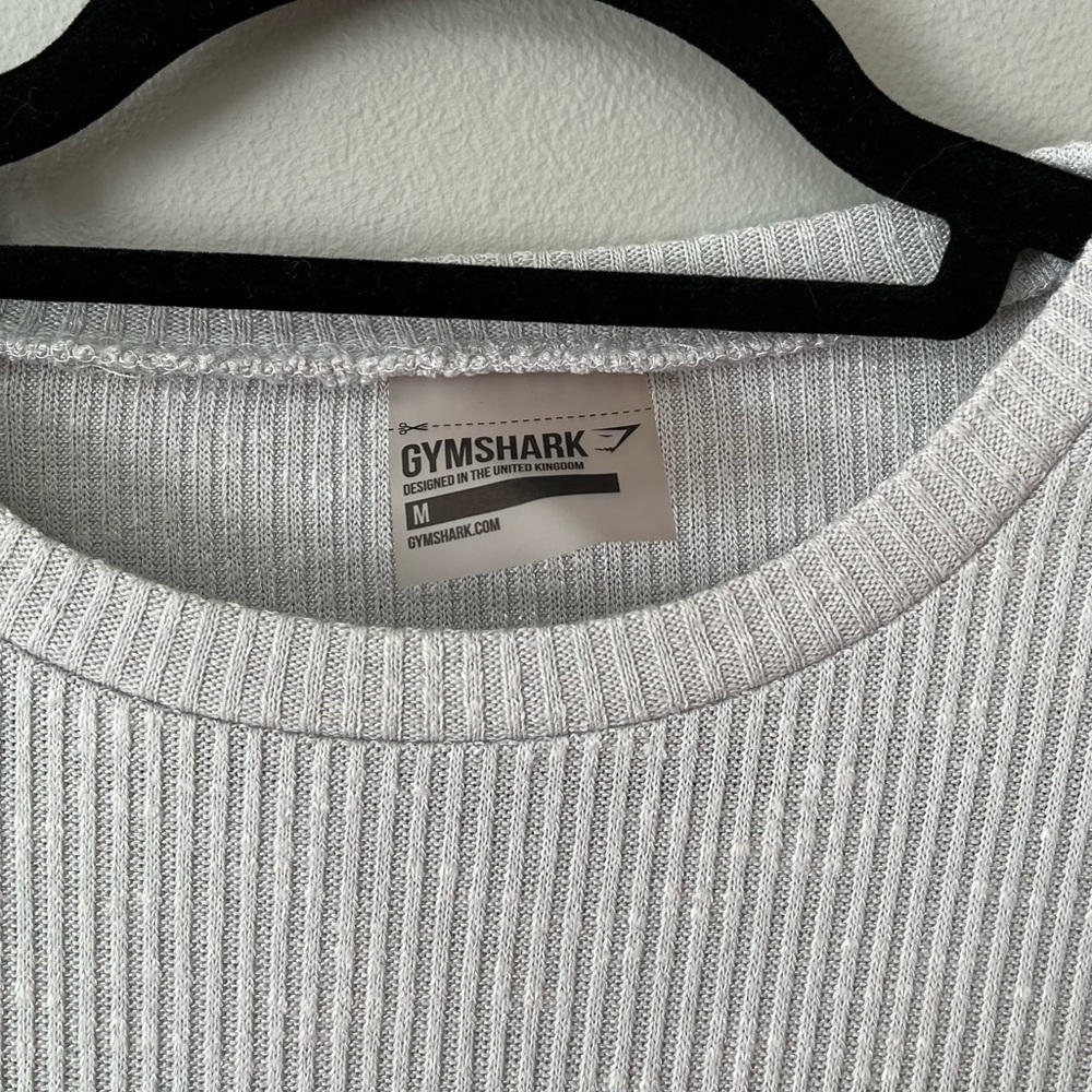 Gymshark Relaxed Ribbed Cropped Sweater in Pistachio Ice Cream - Picture 5 of 5